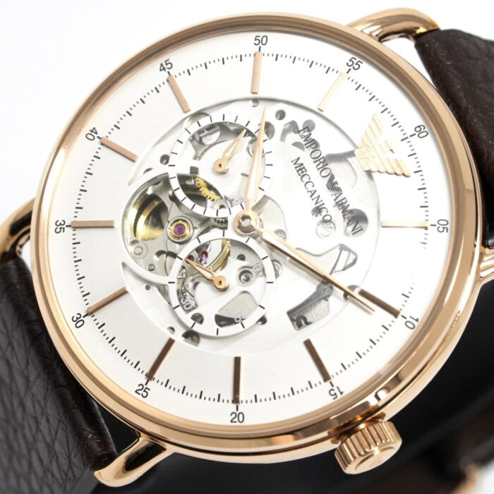 Emporio Armani Men's Automatic Meccanico Skeleton Watch - AR60027 - Image 4